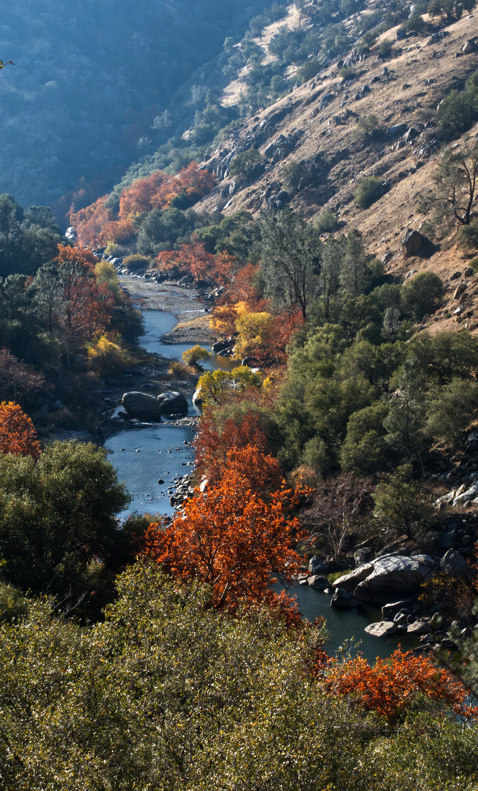 Kern River between mountains