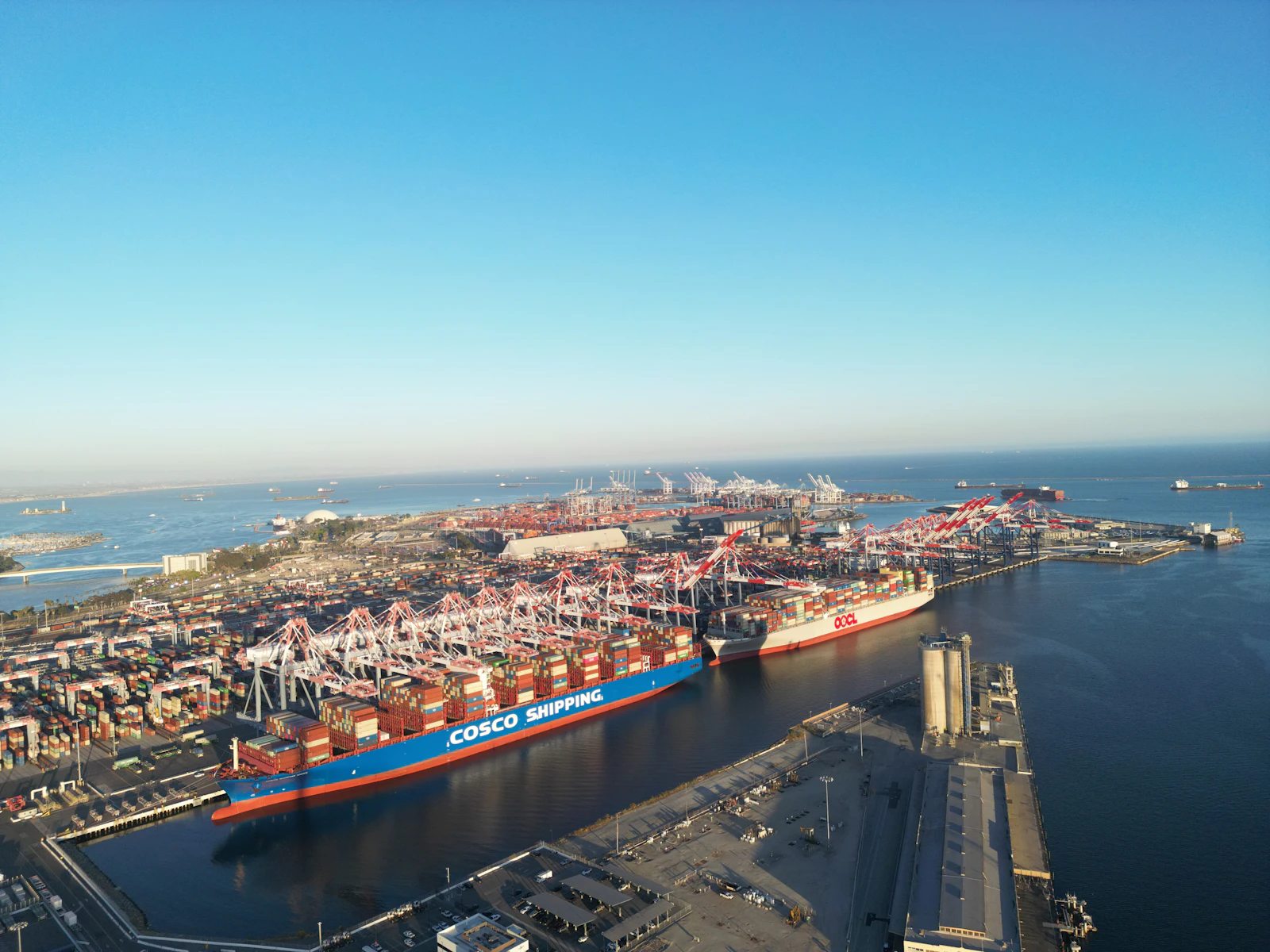 Port of Long Beach cargo ship