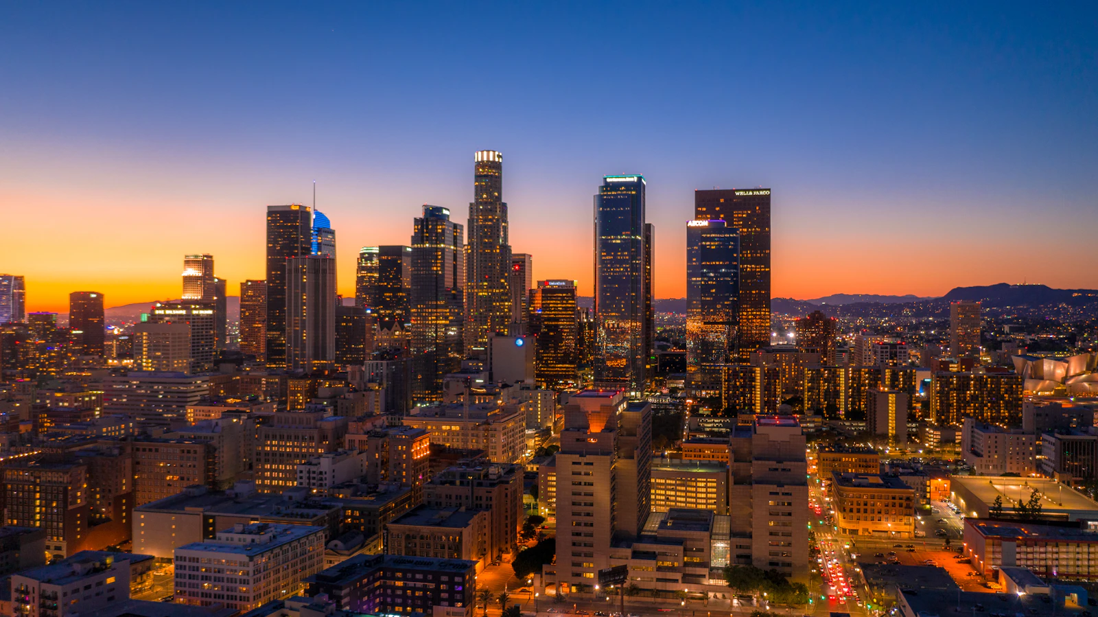 Downtown Los Angeles at night