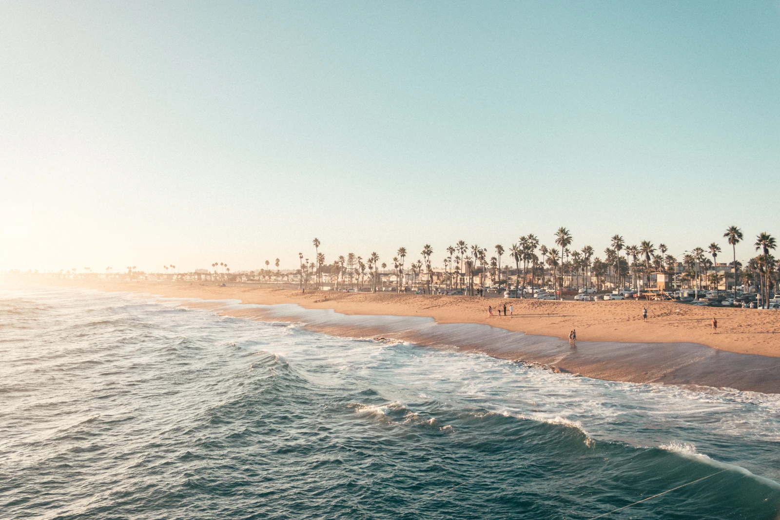 Orange County beach with sand