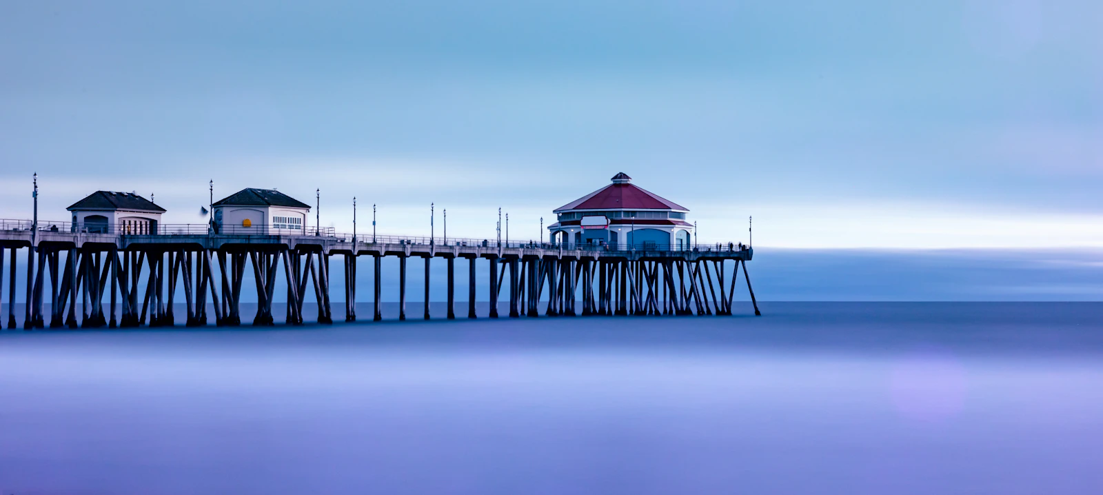 Huntington Beach foggy pier