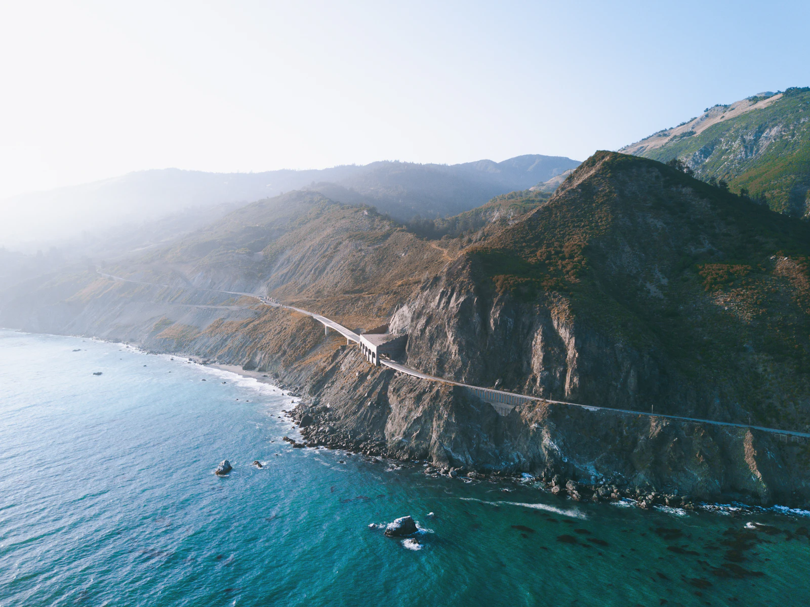Pacific Coast Highway aerial in Orange County