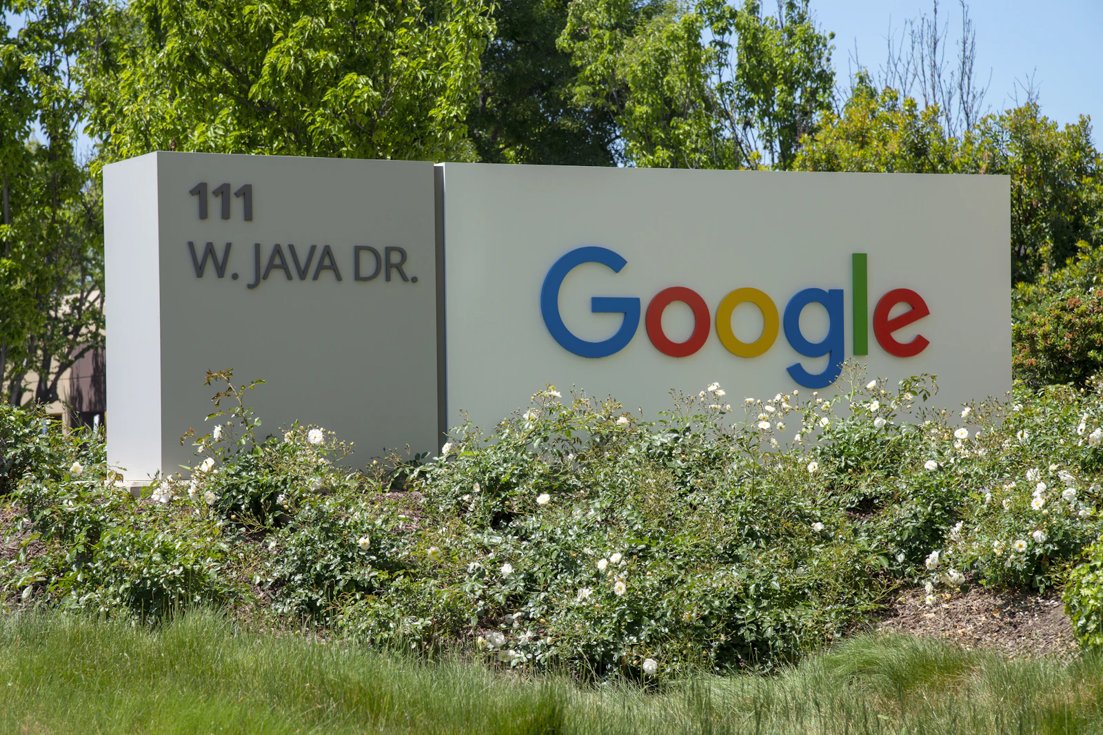 Google headquarters sign